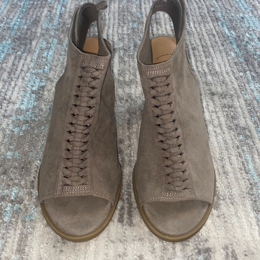 GAP Suede Slingback Peep Toe Mules